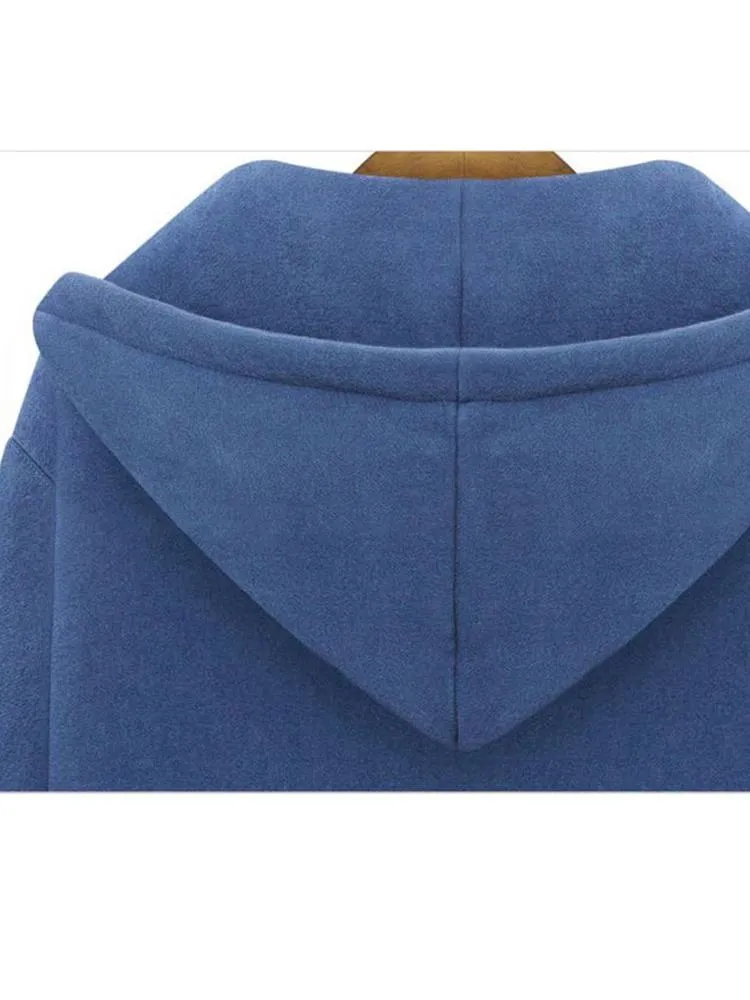 10 Colors Casual Women Long Hoodies Pockets Zip Up