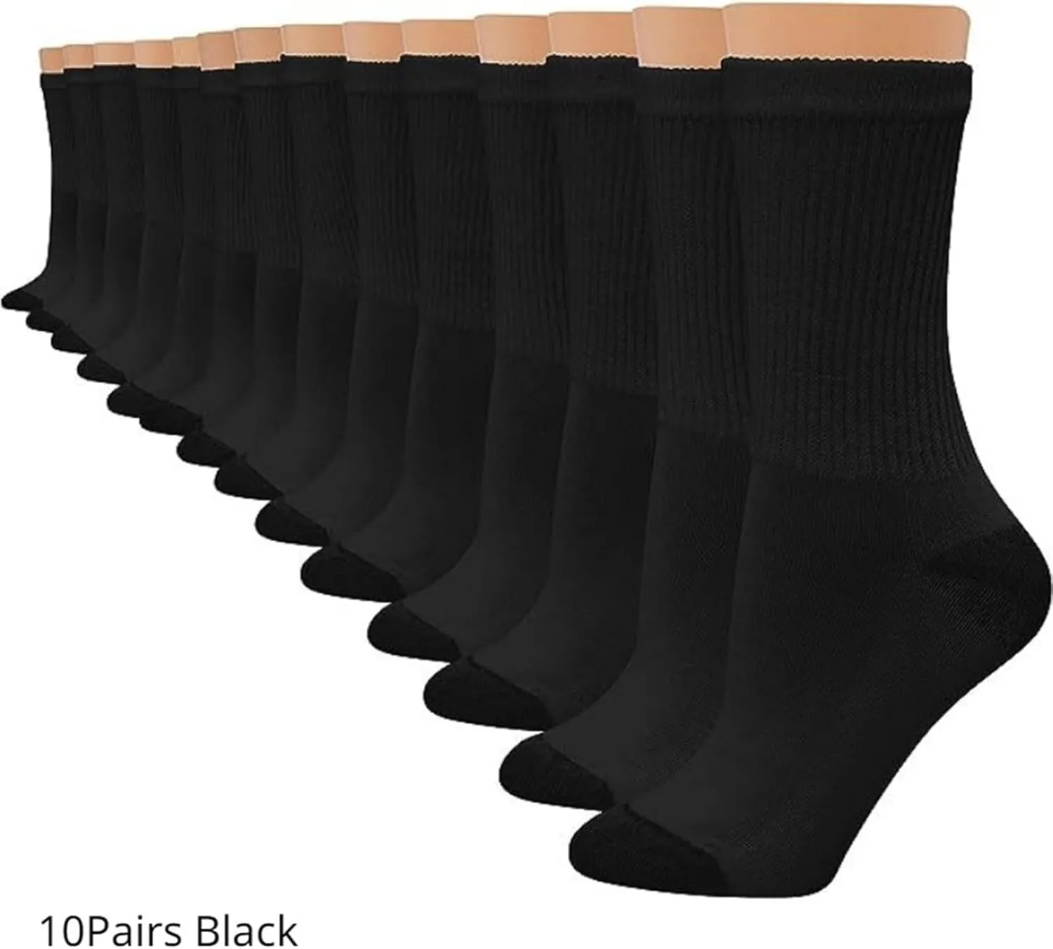 10 Pairs Cotton Athletic Socks Men Women Breathable Calf Socks Summer Breathable Soft Cushioned Dress Crew Stocking