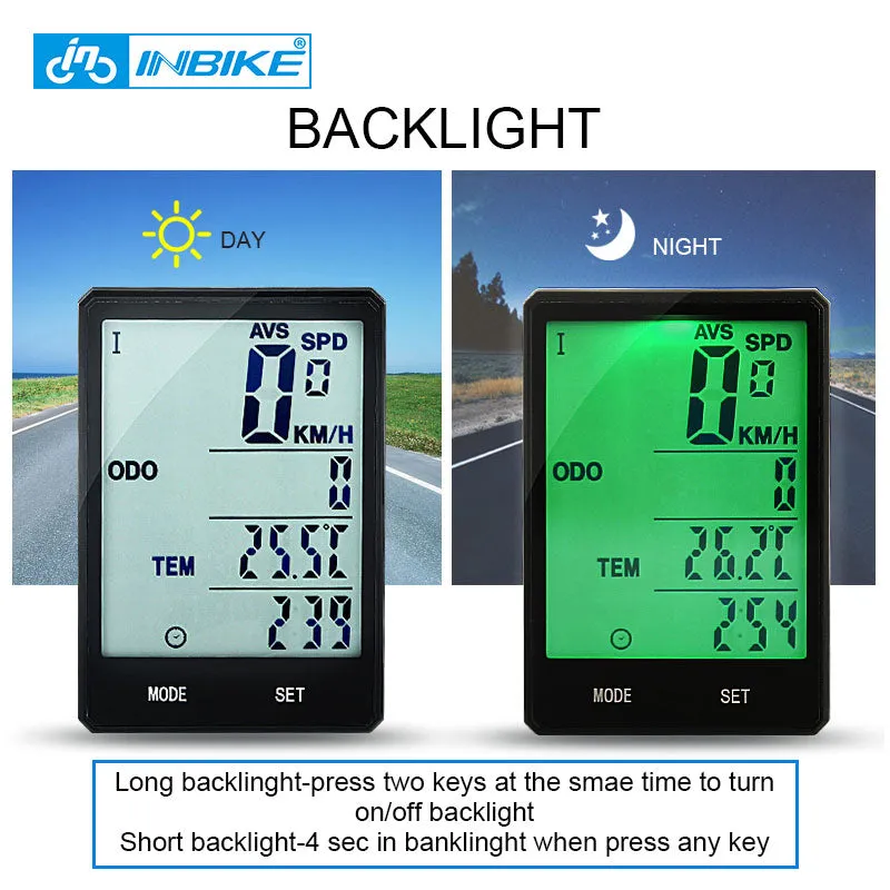 2.8 inch Bicycle Computer Wireless Bike Computer Speedometer Odometer Cycling Stopwatch