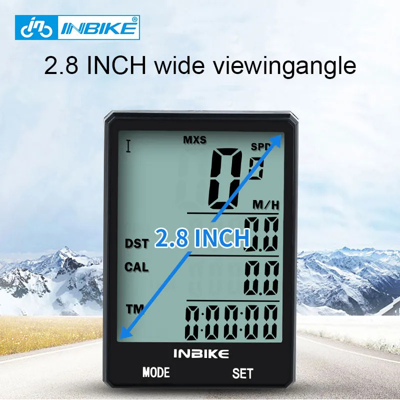 2.8 inch Bicycle Computer Wireless Bike Computer Speedometer Odometer Cycling Stopwatch