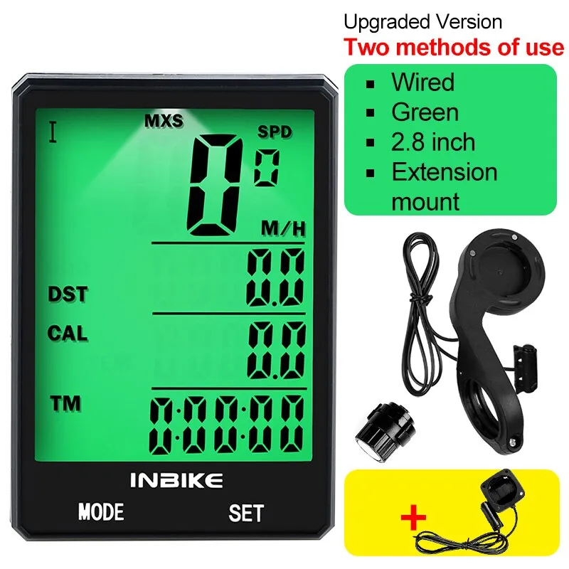 2.8 inch Bicycle Computer Wireless Bike Computer Speedometer Odometer Cycling Stopwatch