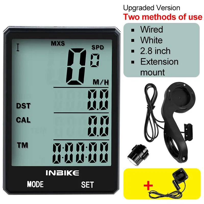 2.8 inch Bicycle Computer Wireless Bike Computer Speedometer Odometer Cycling Stopwatch