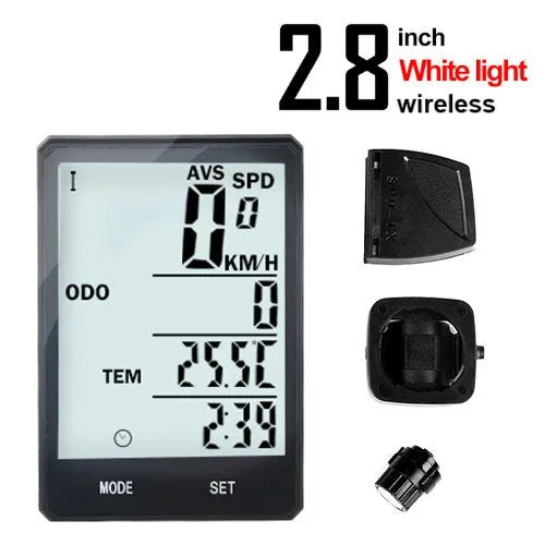 2.8 inch Bicycle Computer Wireless Bike Computer Speedometer Odometer Cycling Stopwatch