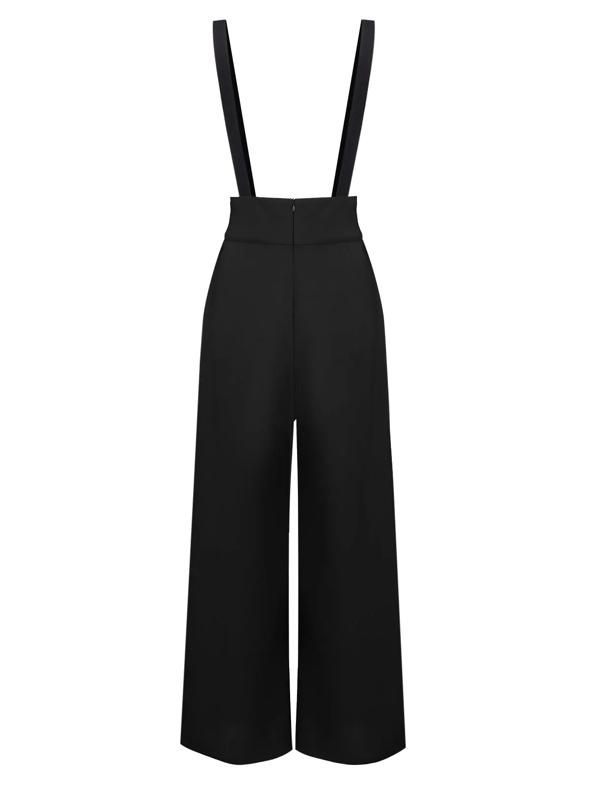 2PCS 1950s Candy Tie-Up Blouse & Black Suspender Pants