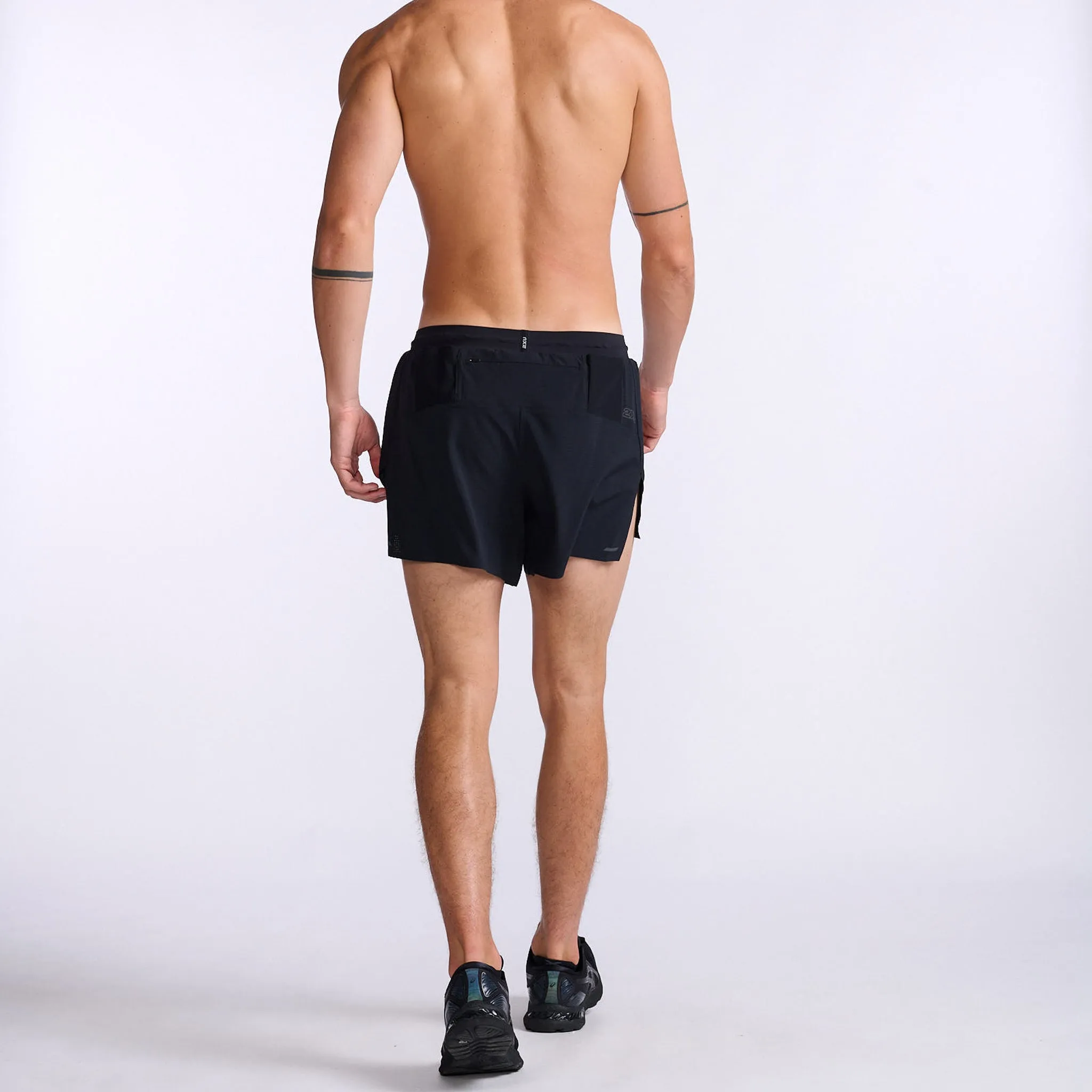 2XU Light Speed Stash 5 Inch Short Men's Black/Black Reflective