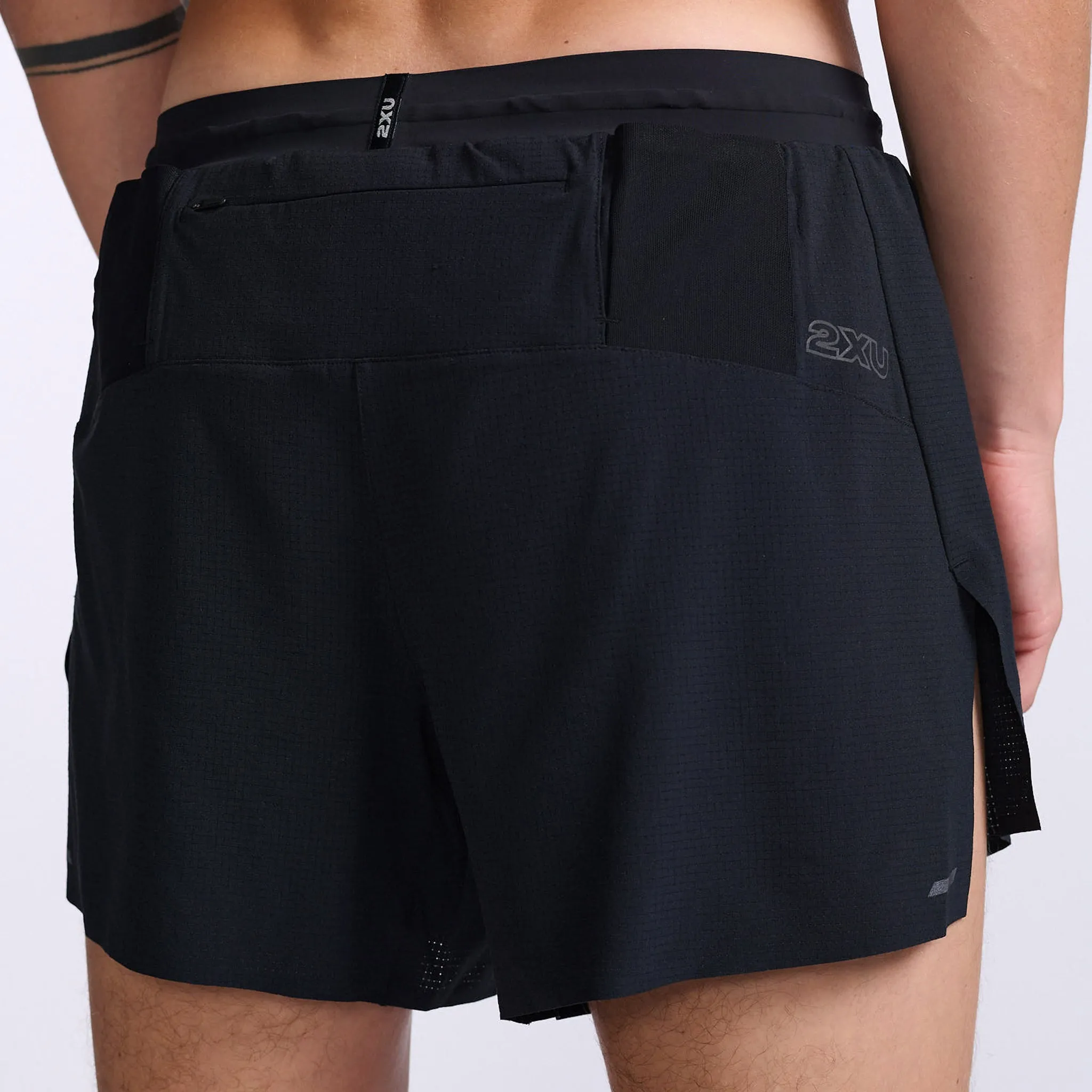 2XU Light Speed Stash 5 Inch Short Men's Black/Black Reflective