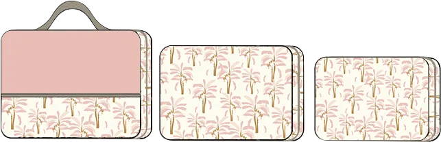 3 Piece Packing Cube Set Palm