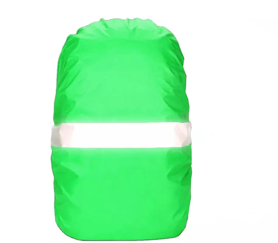 (35L) Reflective Backpack Rain Cover Satchel Safety Cape - Neon Green