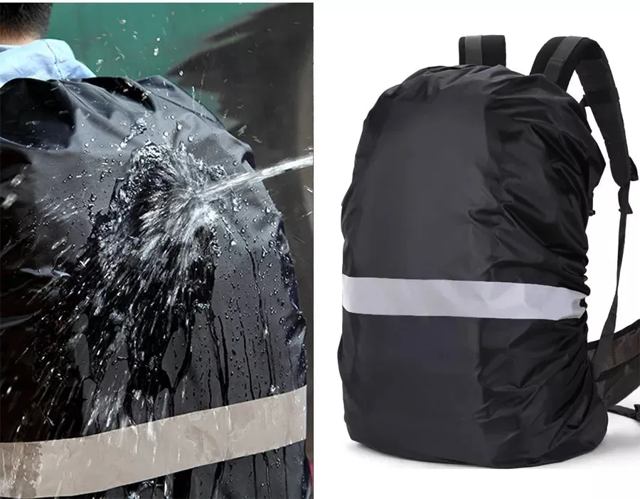 (35L) Reflective Backpack Rain Cover Satchel Safety Cape - Neon Green
