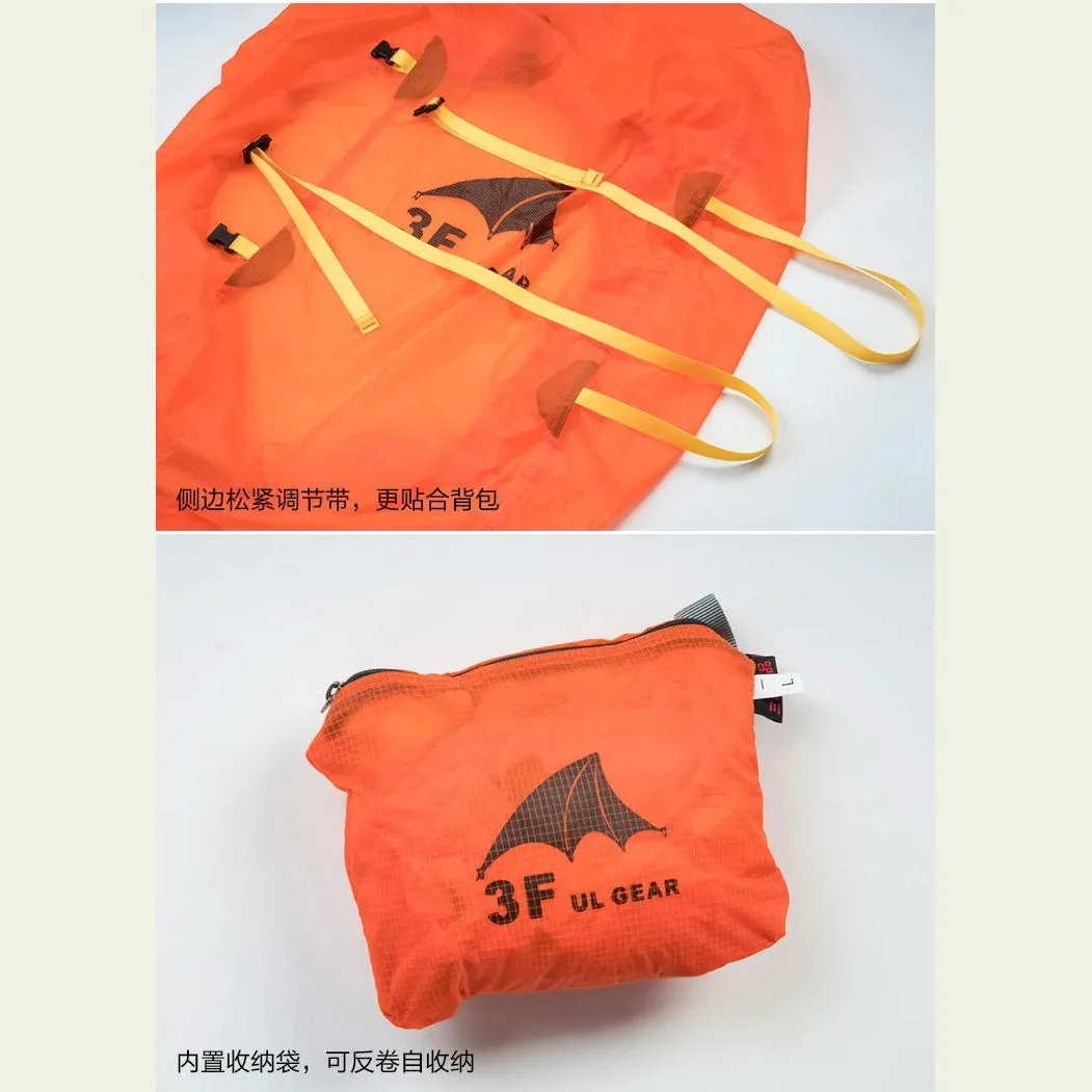 3F UL GEAR Rain Cover 20-85L Outdoor Mountaineering Backpack Mountaineering Dust Bag 15D 210T Silicon Coated Backpack Cover