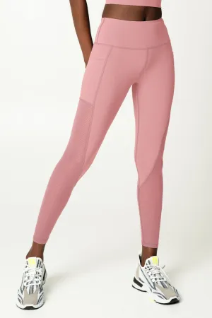 4 for $54 - Dusty Pink Cassi Mesh & Pockets Workout Leggings Yoga Pants - Women