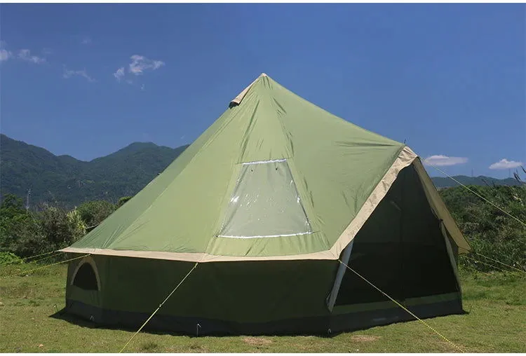 5 6 8 10 Person Outdoor Glamping Teepee Camping Family Tent Travel Hiking Durable Car Shelter Beach Canopy Awning Mountaineering