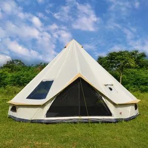 5 6 8 10 Person Outdoor Glamping Teepee Camping Family Tent Travel Hiking Durable Car Shelter Beach Canopy Awning Mountaineering