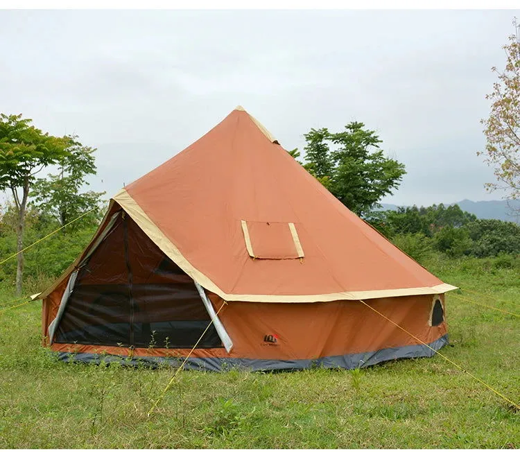 5 6 8 10 Person Outdoor Glamping Teepee Camping Family Tent Travel Hiking Durable Car Shelter Beach Canopy Awning Mountaineering