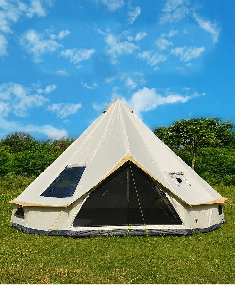 5 6 8 10 Person Outdoor Glamping Teepee Camping Family Tent Travel Hiking Durable Car Shelter Beach Canopy Awning Mountaineering