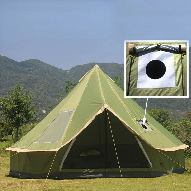5 6 8 10 Person Outdoor Glamping Teepee Camping Family Tent Travel Hiking Durable Car Shelter Beach Canopy Awning Mountaineering