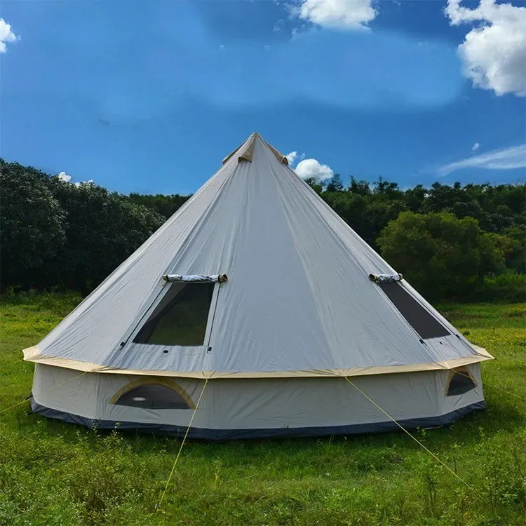 5 6 8 10 Person Outdoor Glamping Teepee Camping Family Tent Travel Hiking Durable Car Shelter Beach Canopy Awning Mountaineering