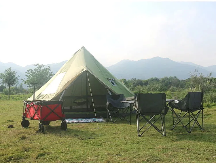 5 6 8 10 Person Outdoor Glamping Teepee Camping Family Tent Travel Hiking Durable Car Shelter Beach Canopy Awning Mountaineering