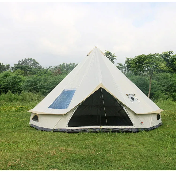 5 6 8 10 Person Outdoor Glamping Teepee Camping Family Tent Travel Hiking Durable Car Shelter Beach Canopy Awning Mountaineering