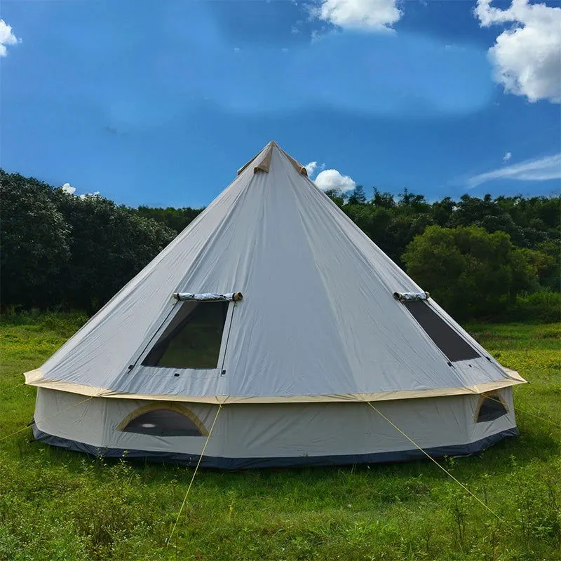 5 6 8 10 Person Outdoor Glamping Teepee Camping Family Tent Travel Hiking Durable Car Shelter Beach Canopy Awning Mountaineering