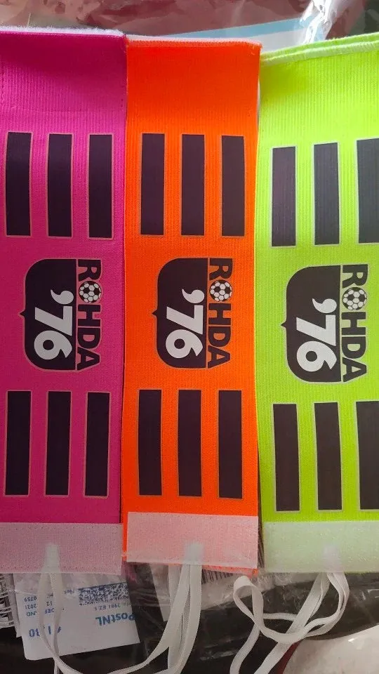 5 Custom Printed Armband Personalised Captain Football Sports Safety Reflective Event Personalized Safety Visibility Band High Viz High Vis