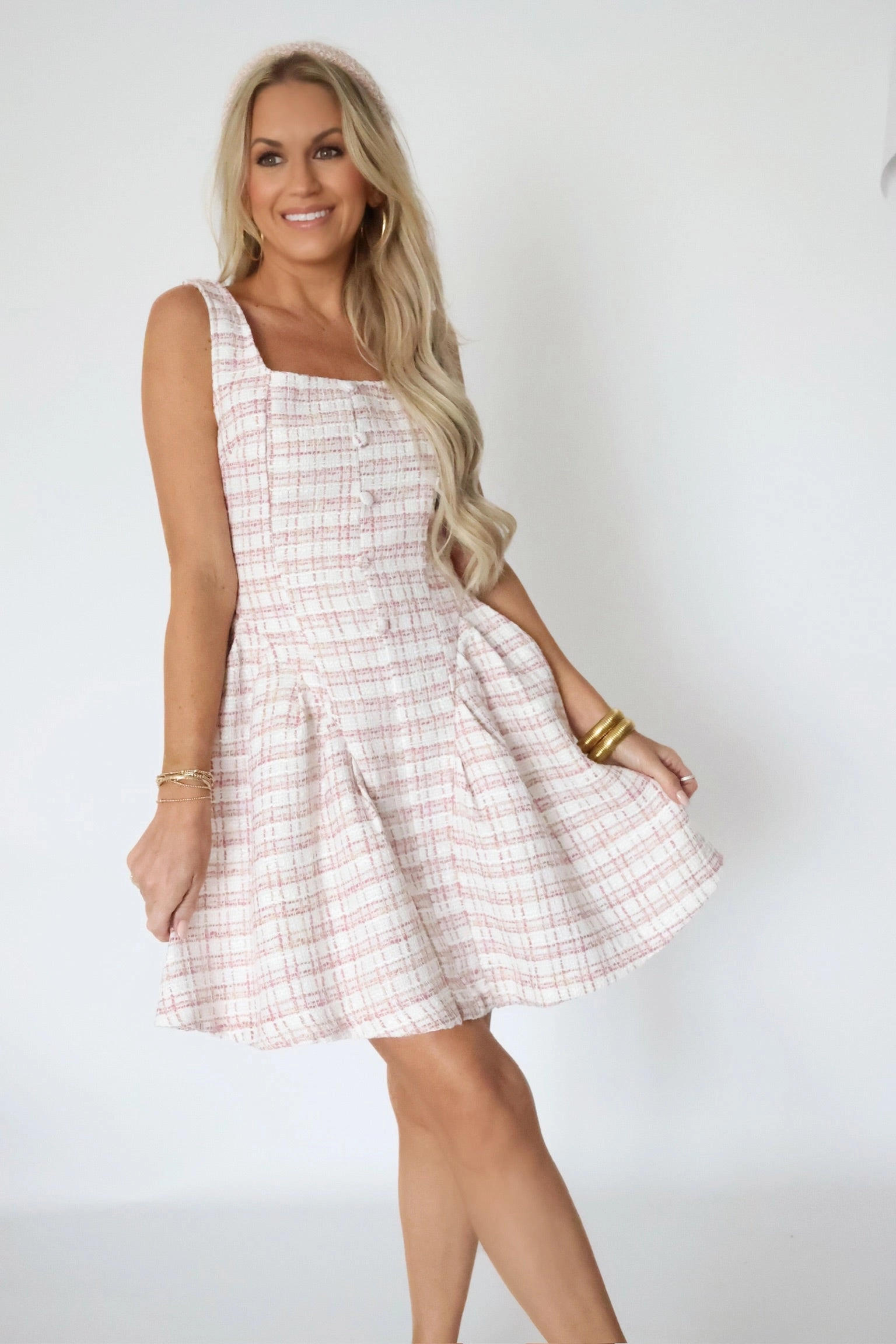 Abbie Tweed Dress (FINAL SALE) DoubleStitchedSeams Yarn Dye Stripe