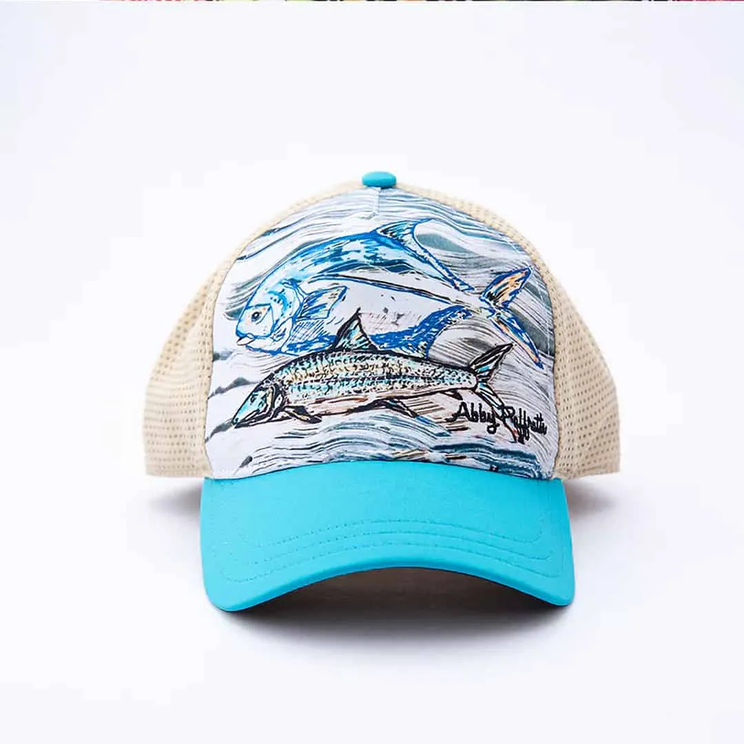 Abby Paffrath - Art 4 All - Permit and Bone Fishing Unstructured Low Profile Trucker Hat