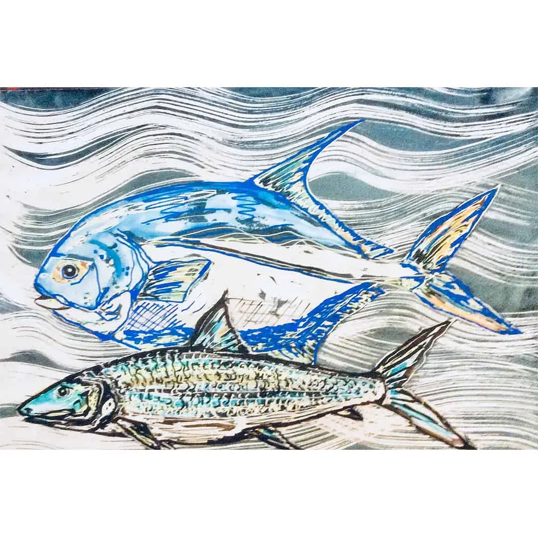 Abby Paffrath - Art 4 All - Permit and Bone Fishing Unstructured Low Profile Trucker Hat