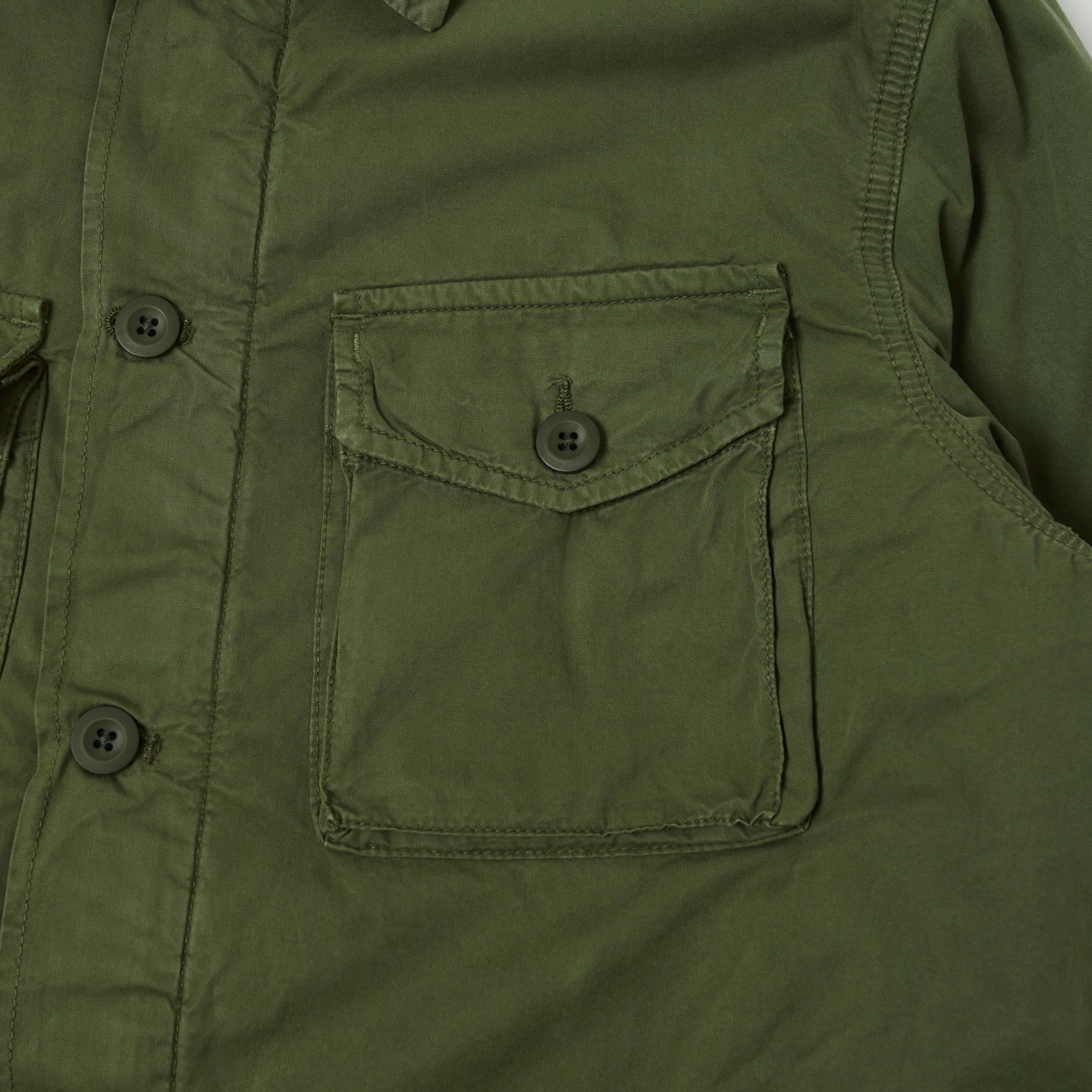 Hartford 'Jonah' Military Workers Jacket - Army Green HeatRetentionTechnology Reinforced Seams