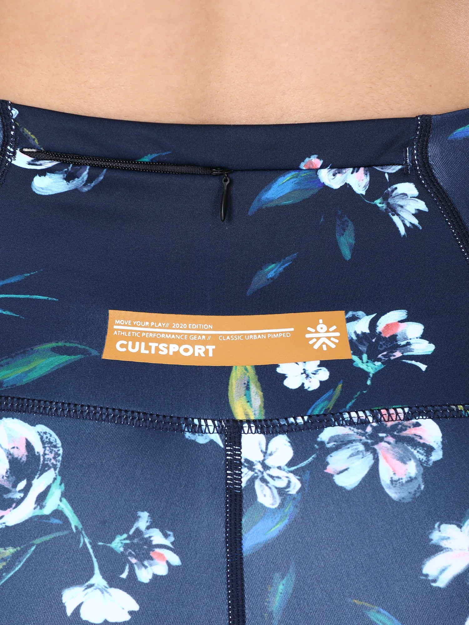 AbsoluteFit Dark Navy Floral Workout Leggings