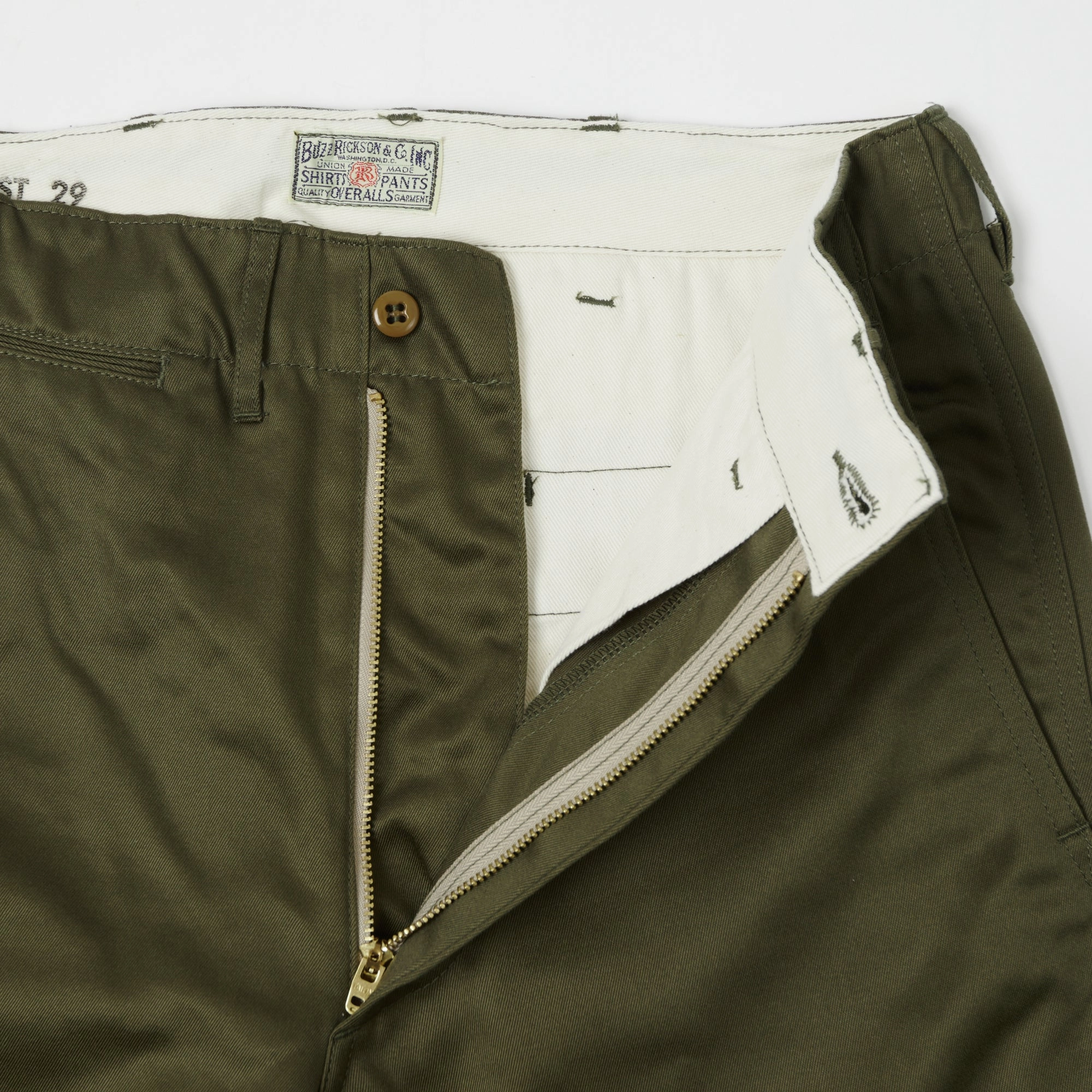 Thermal Regulating Fabric Buzz Rickson's Original-Spec. Chino - Olive