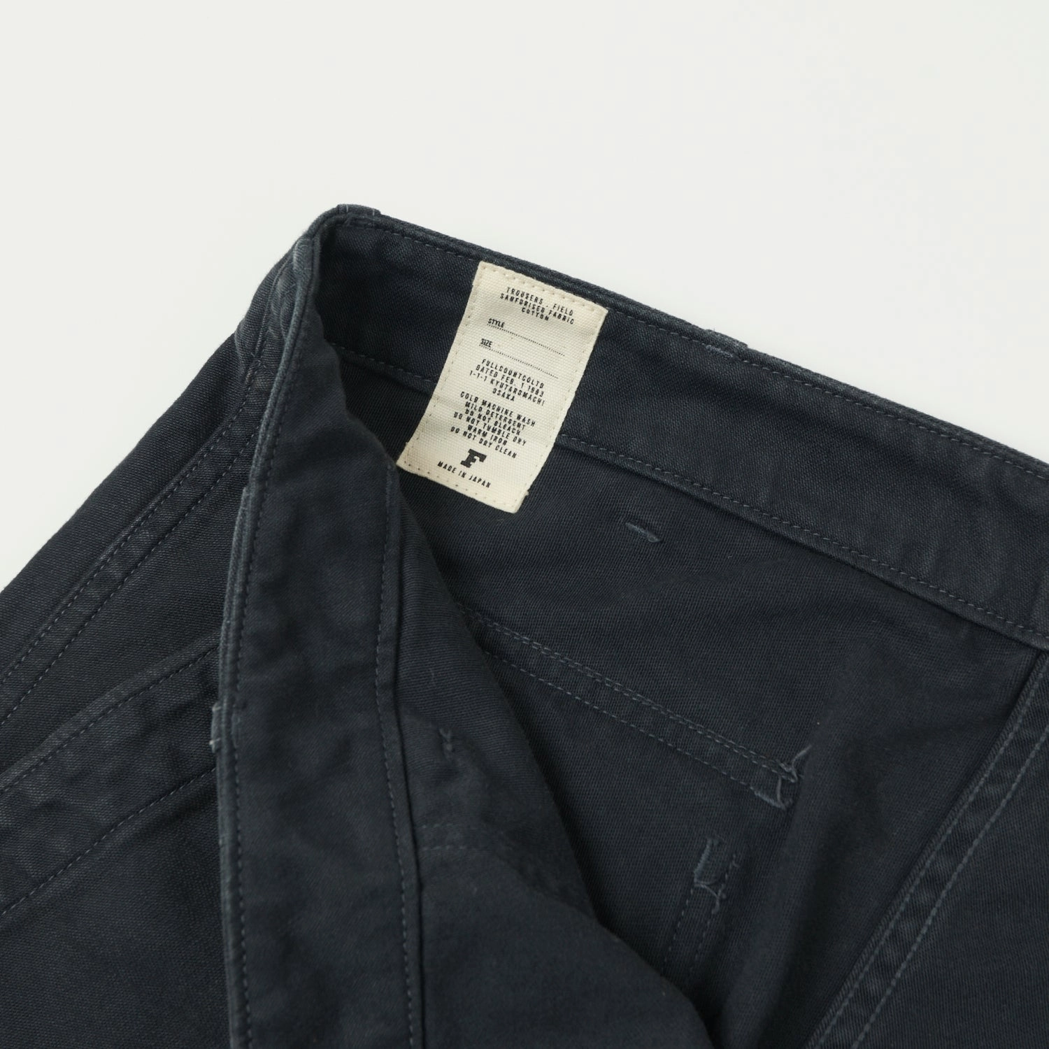 Full Count 1992 OG107 Utility Trouser - Black Air Circulation
