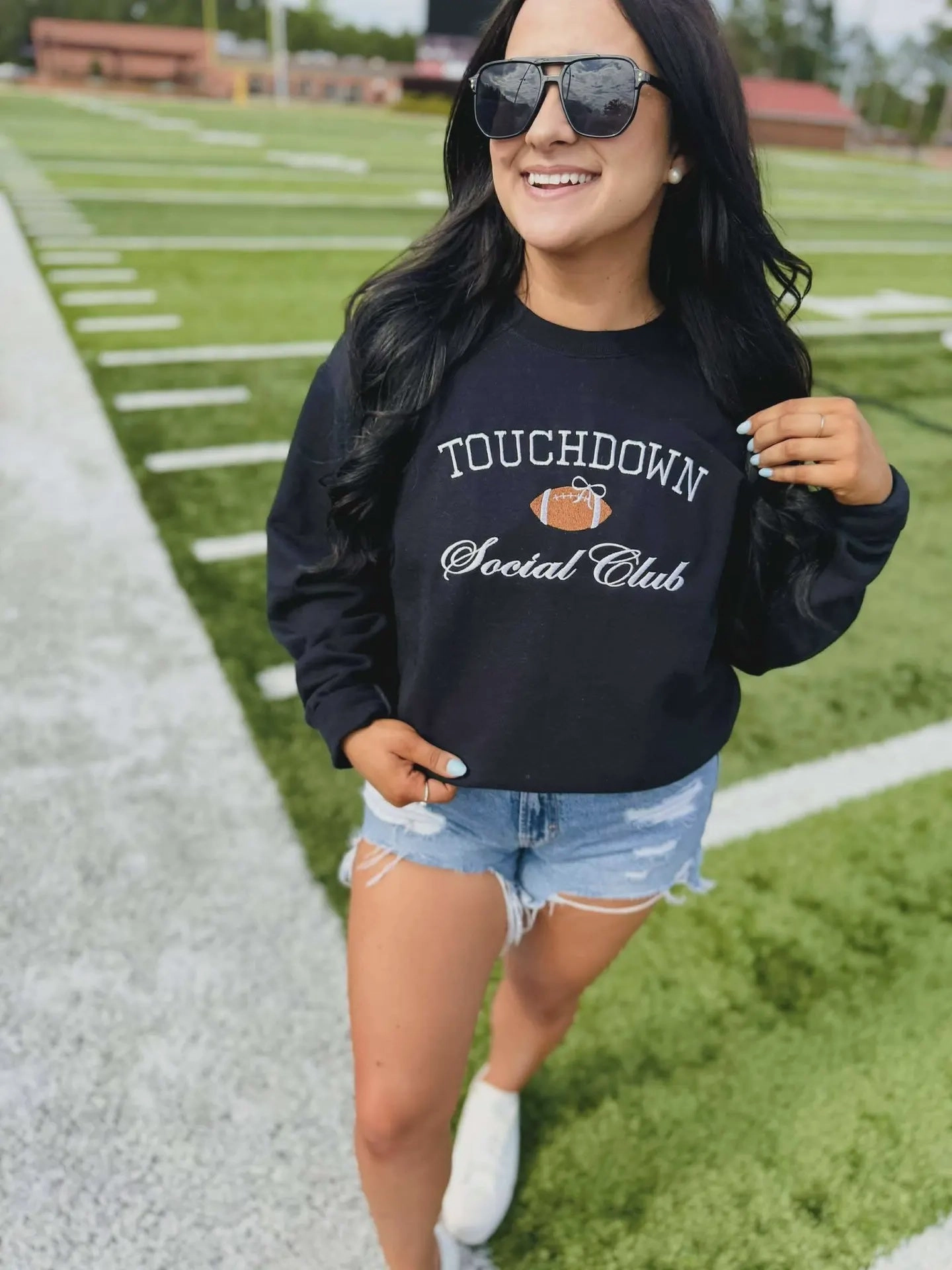 Touchdown Social Club Sweatshirt StaticResistantFabric Anti Slip Shoulder Padding