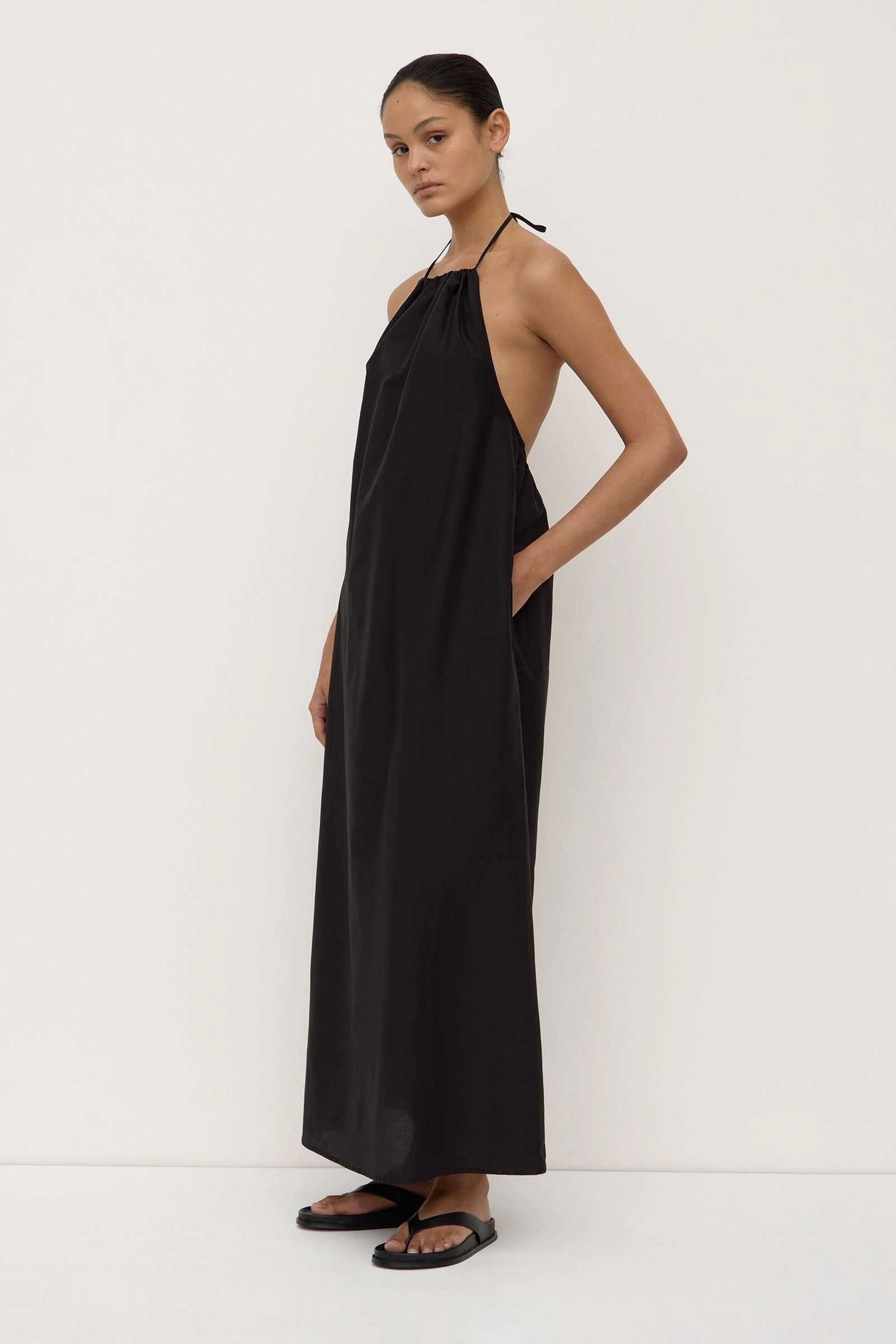 Addison Halter Maxi Dress Anytime Wear Comfortable Waist