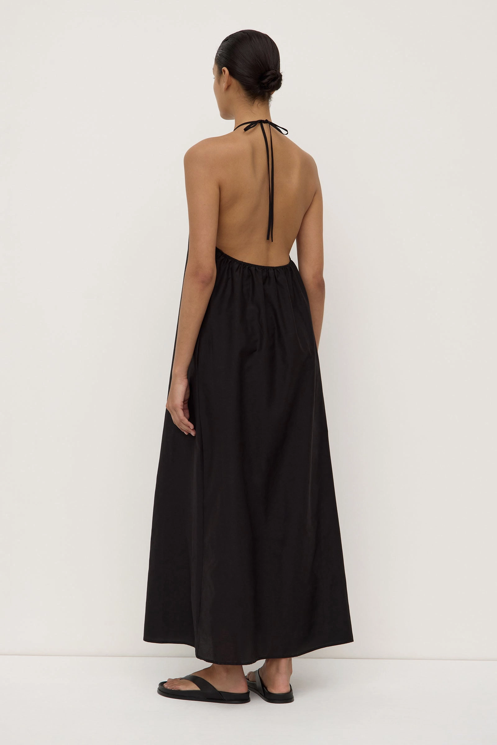 Skin Tone windproof Addison Halter Maxi Dress