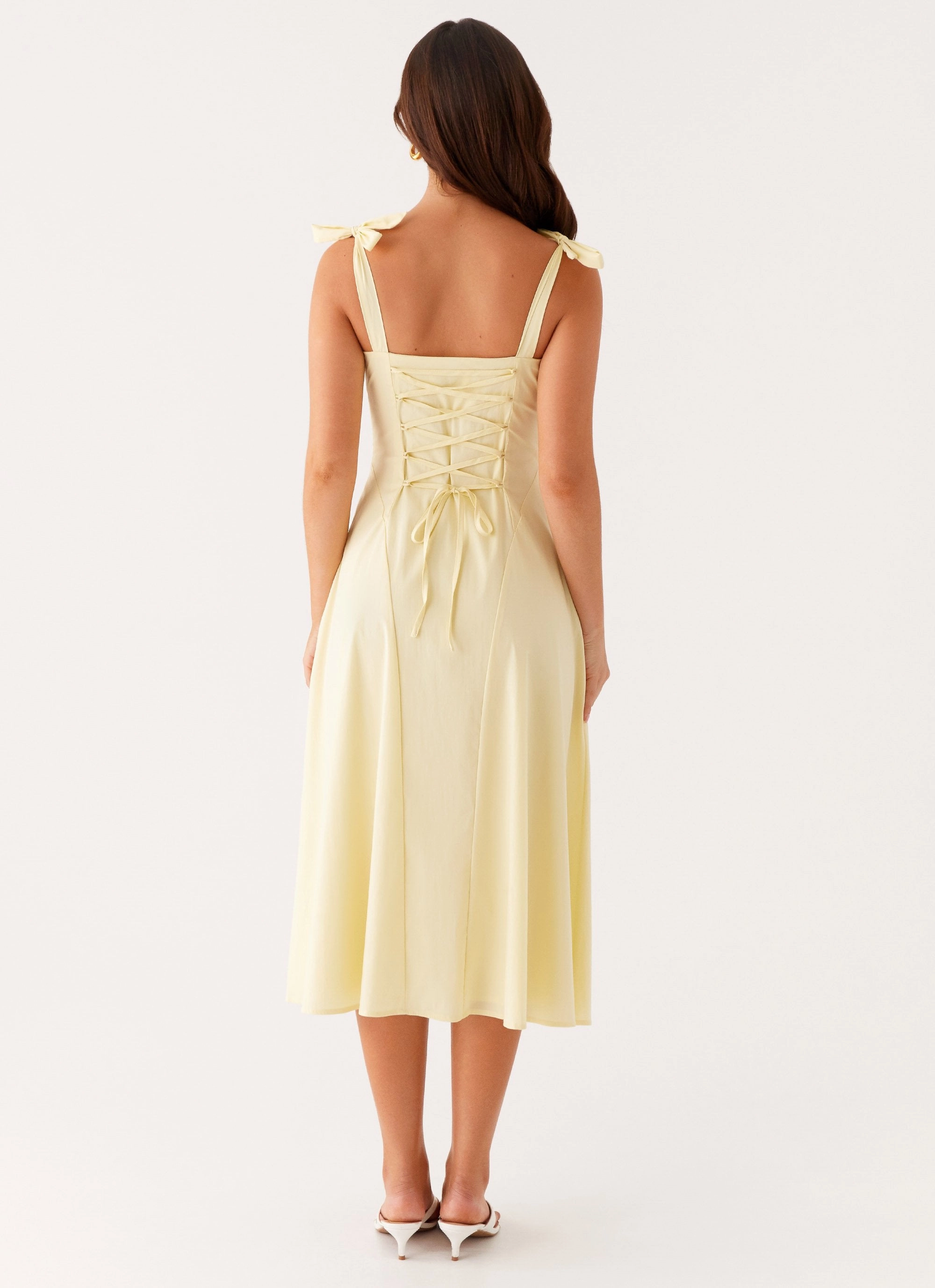 Adela Midi Dress - Yellow Soft Outfit