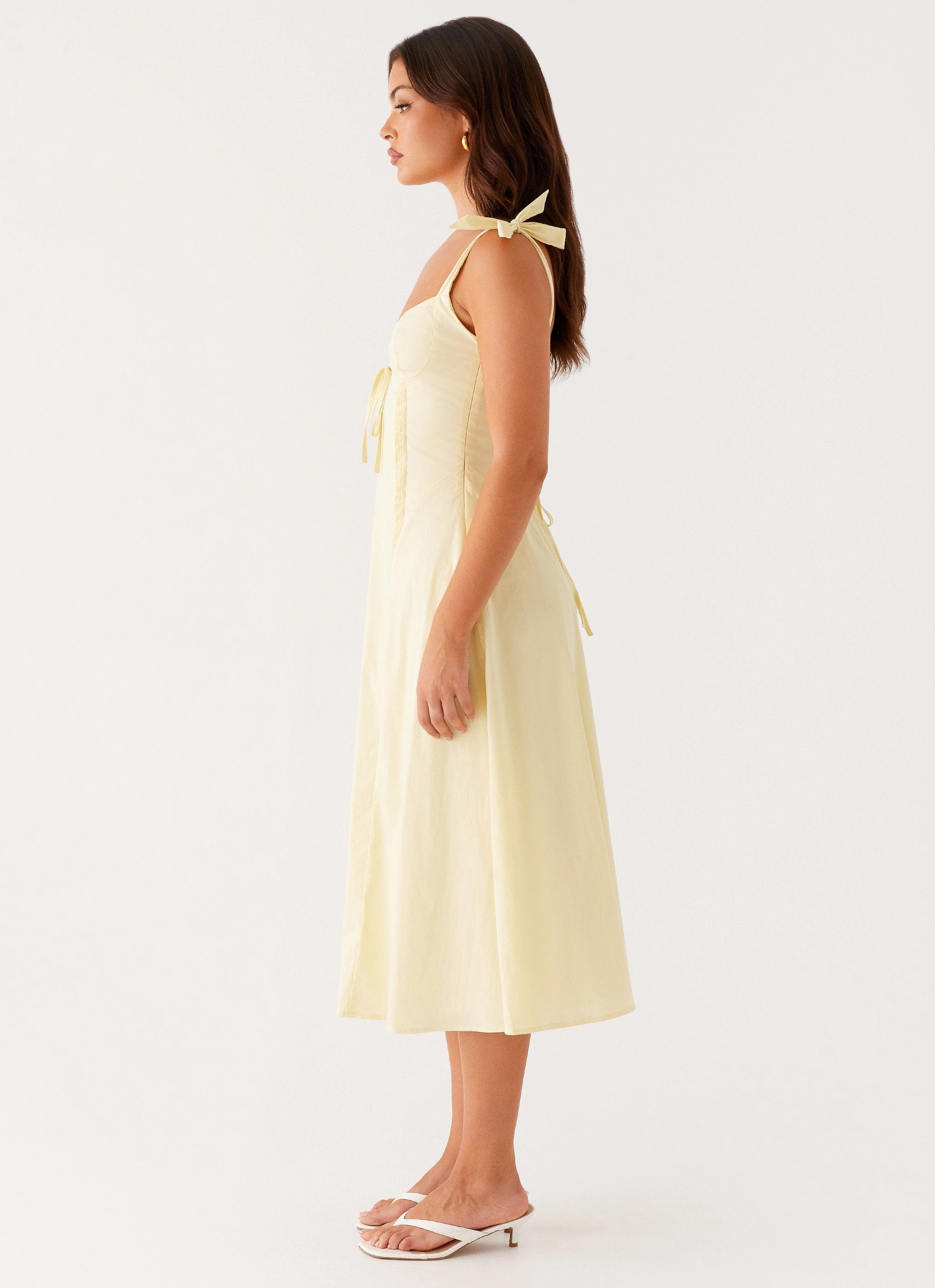 Adela Midi Dress - Yellow Scandi Light