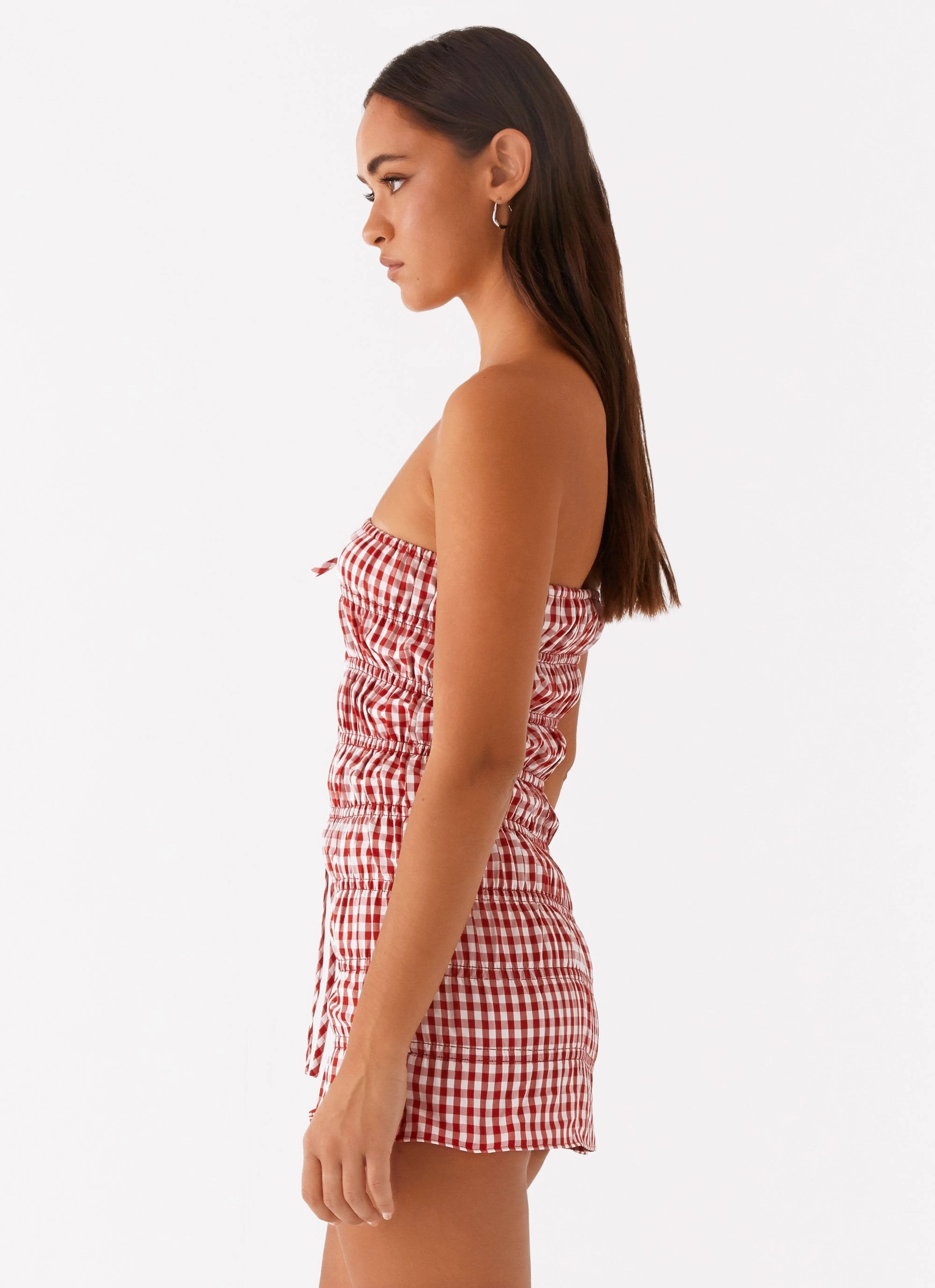 Effortless weekend dress Adele Mini Dress - Red Gingham