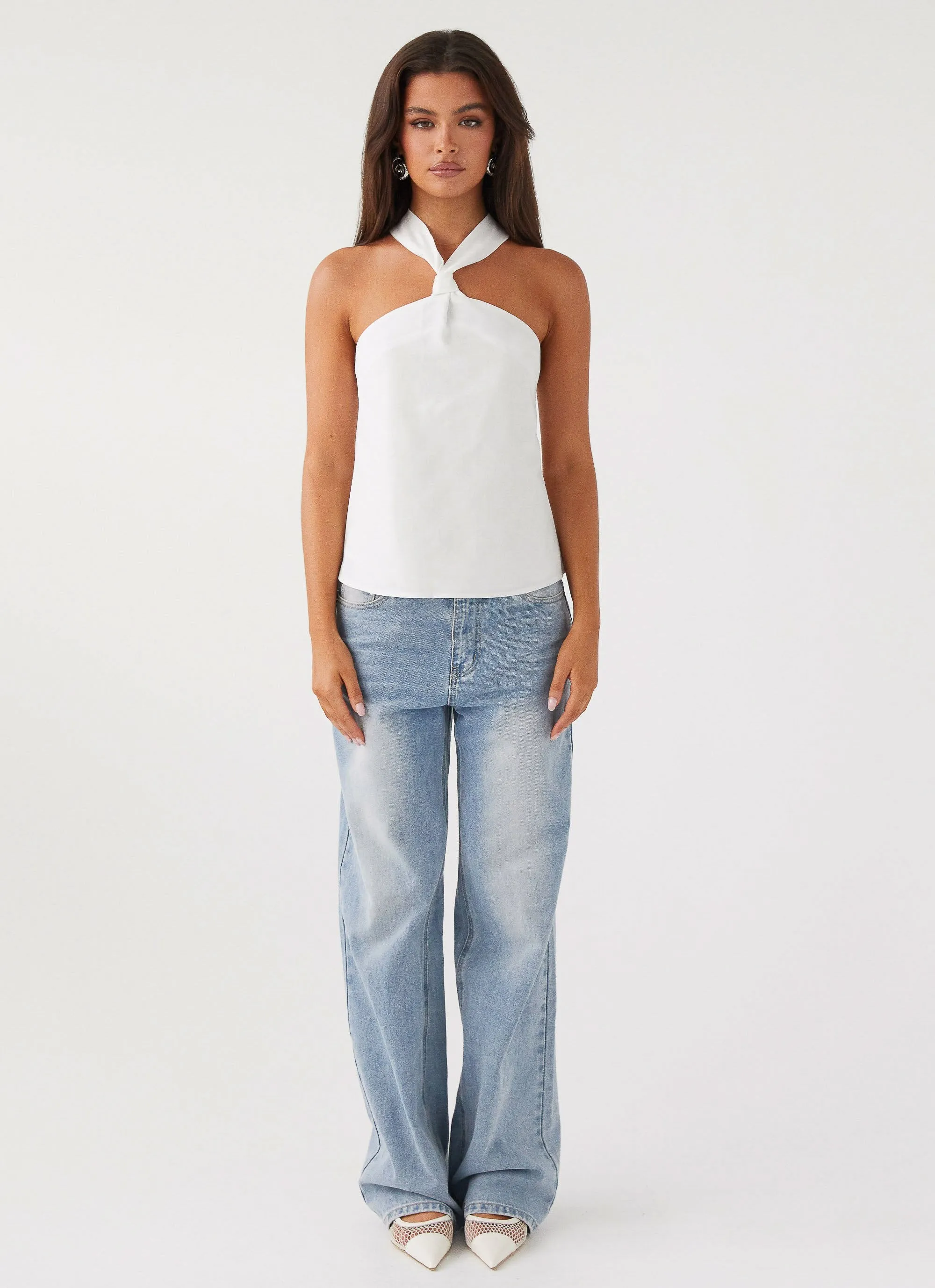 EcoFriendlyDye MoistureControl Keira Linen Top - White
