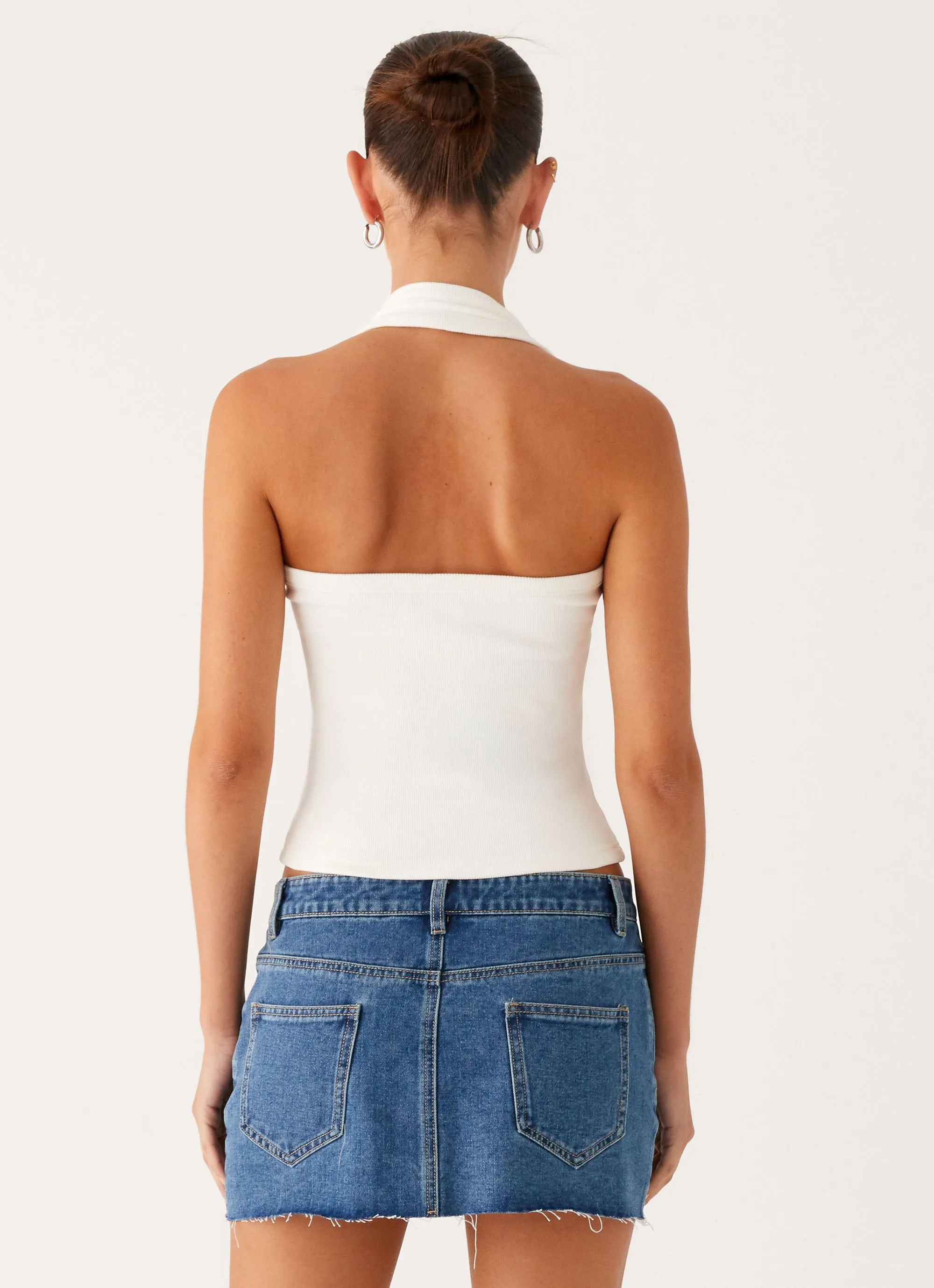 Kamen Low Rise Mini Skirt - Indigo Denim Breezy Flow