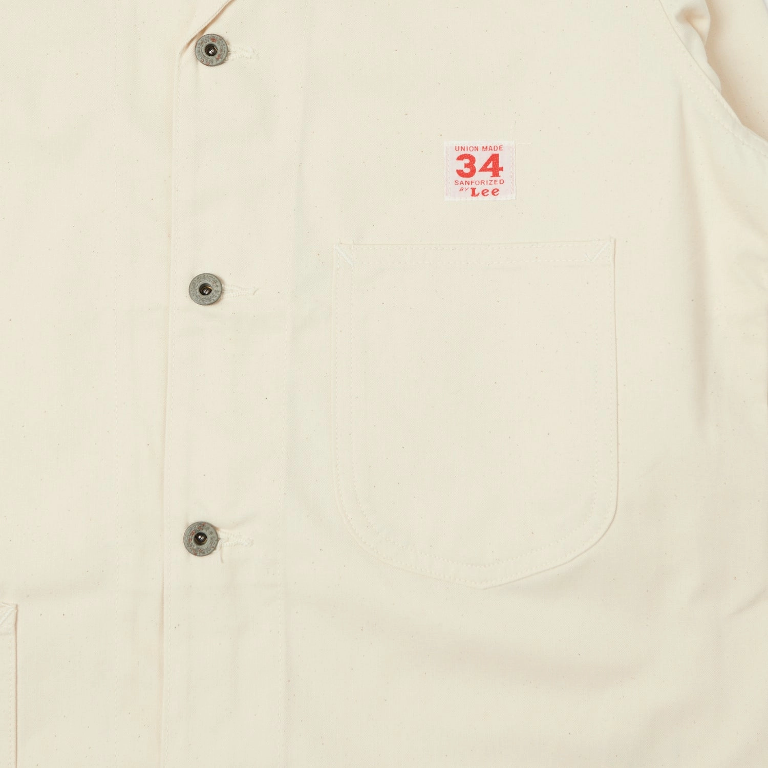 Lee Archives WWII 'Loco' Denim Coverall Jacket - Ecru Modular Attachment System