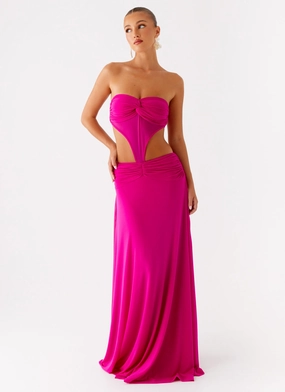 Carlene Maxi Dress - Fuchsia Cruise-Wear