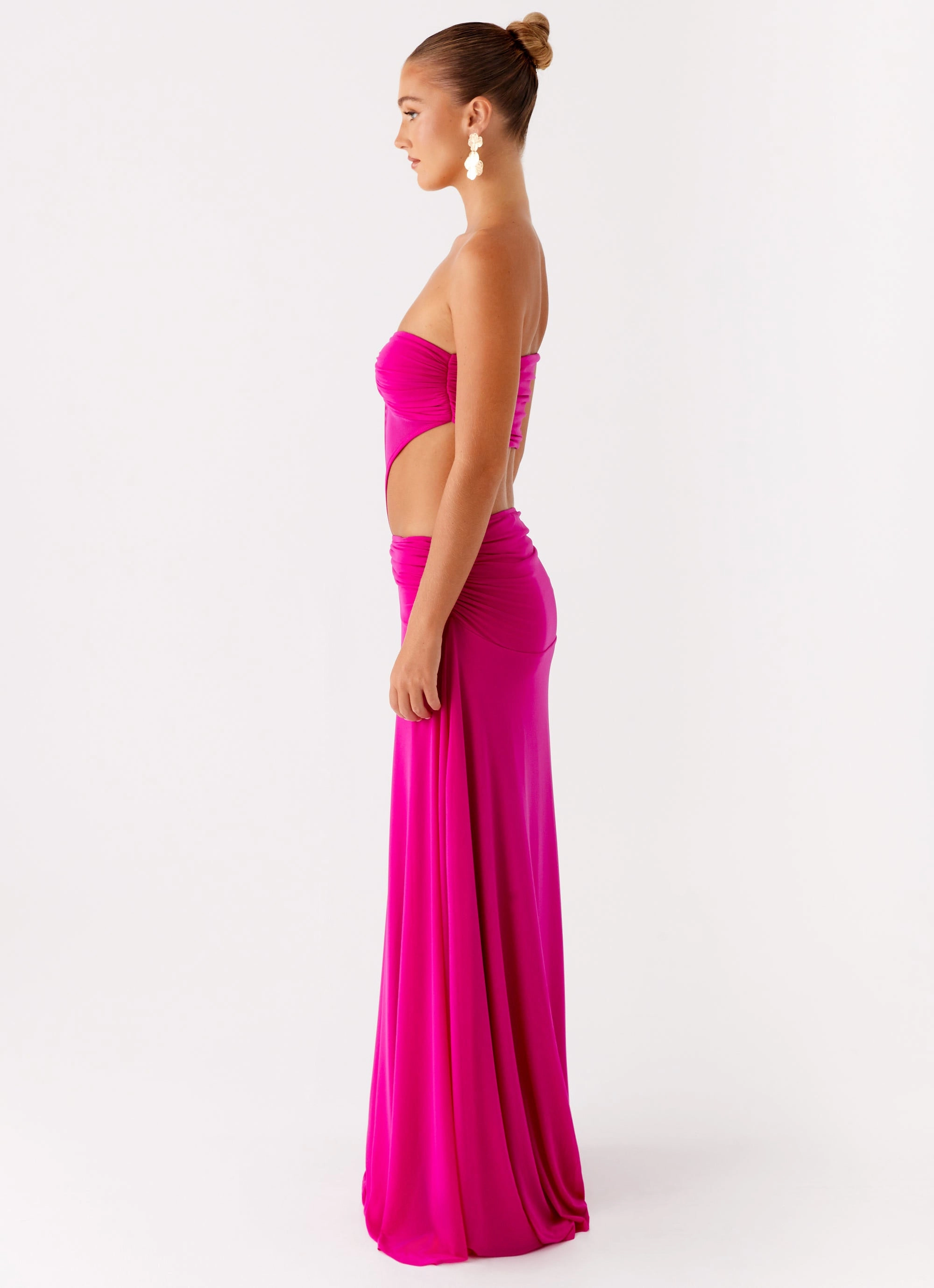 Carlene Maxi Dress - Fuchsia Fall Comfort Soft Appeal