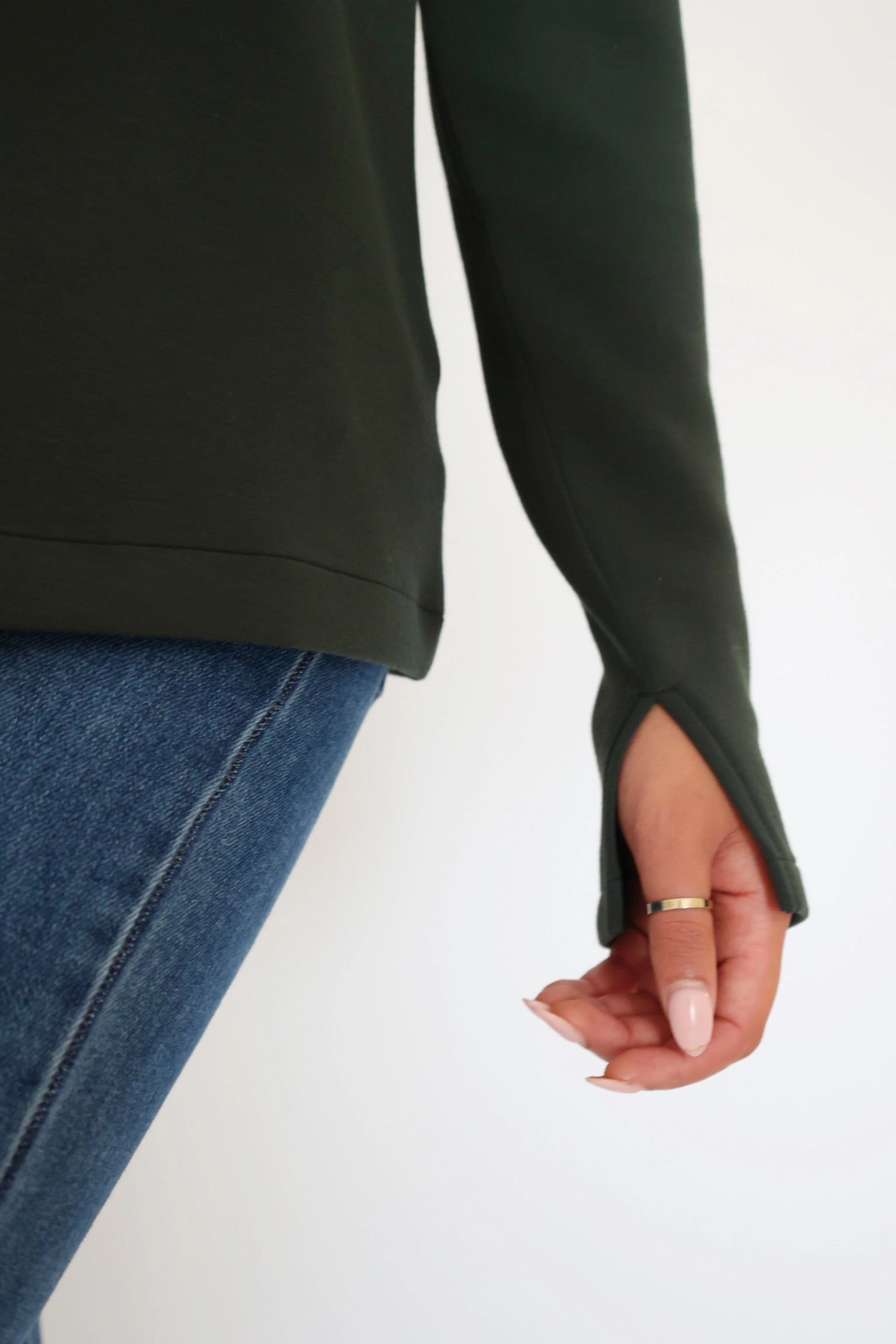 AirEssentials Mock Pullover- Essex Green (FINAL SALE) DropShoulderConstruction