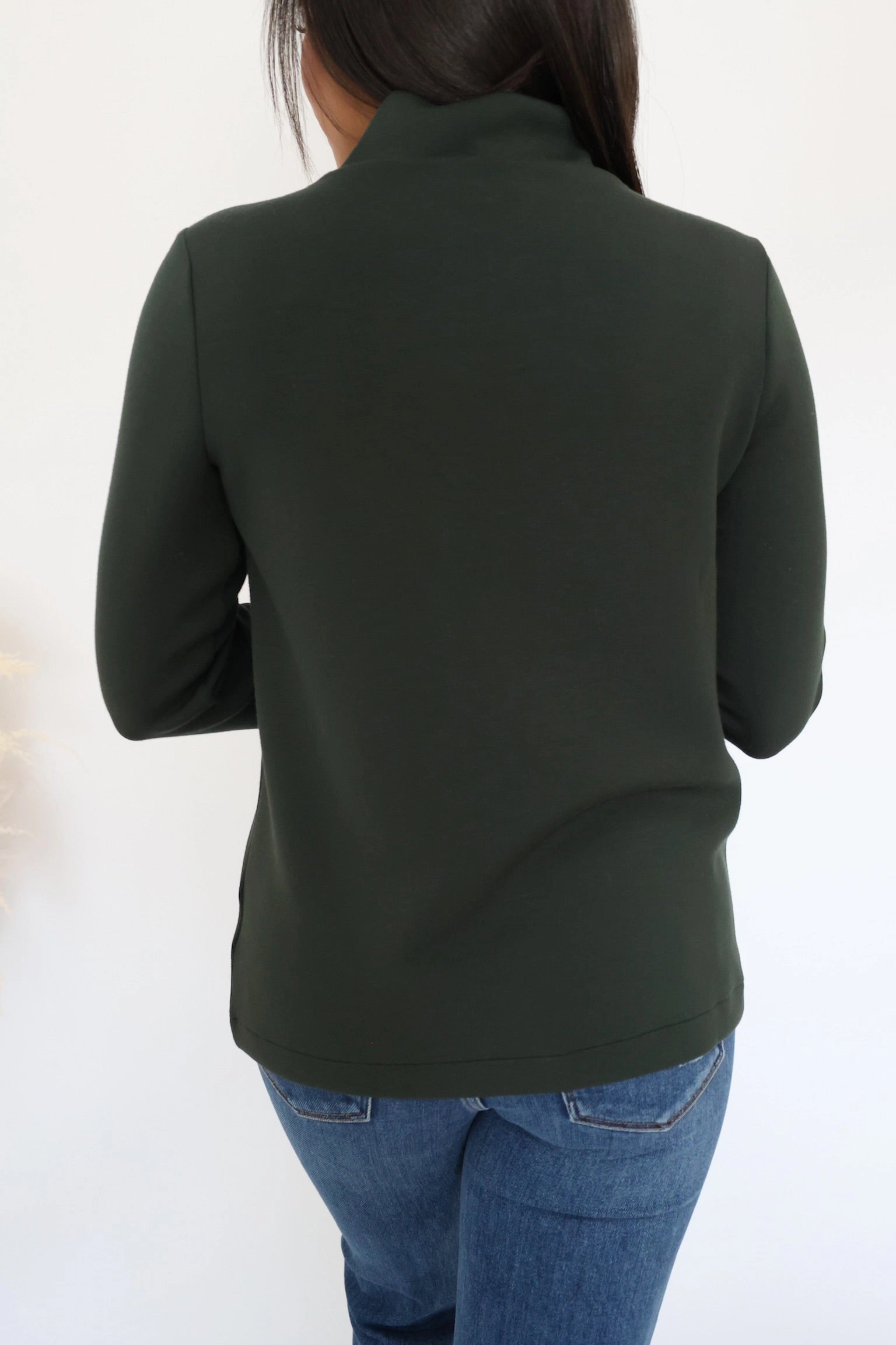 AirEssentials Mock Pullover- Essex Green (FINAL SALE) Moisture Management Elastic Edge Binding