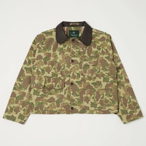 Oversized Silhouette Velcro Fasten Knickerbocker Catskills HBT Coat - Duck Camo