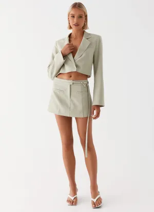 Renyold Mini Skirt - Sage Low Impact Dye