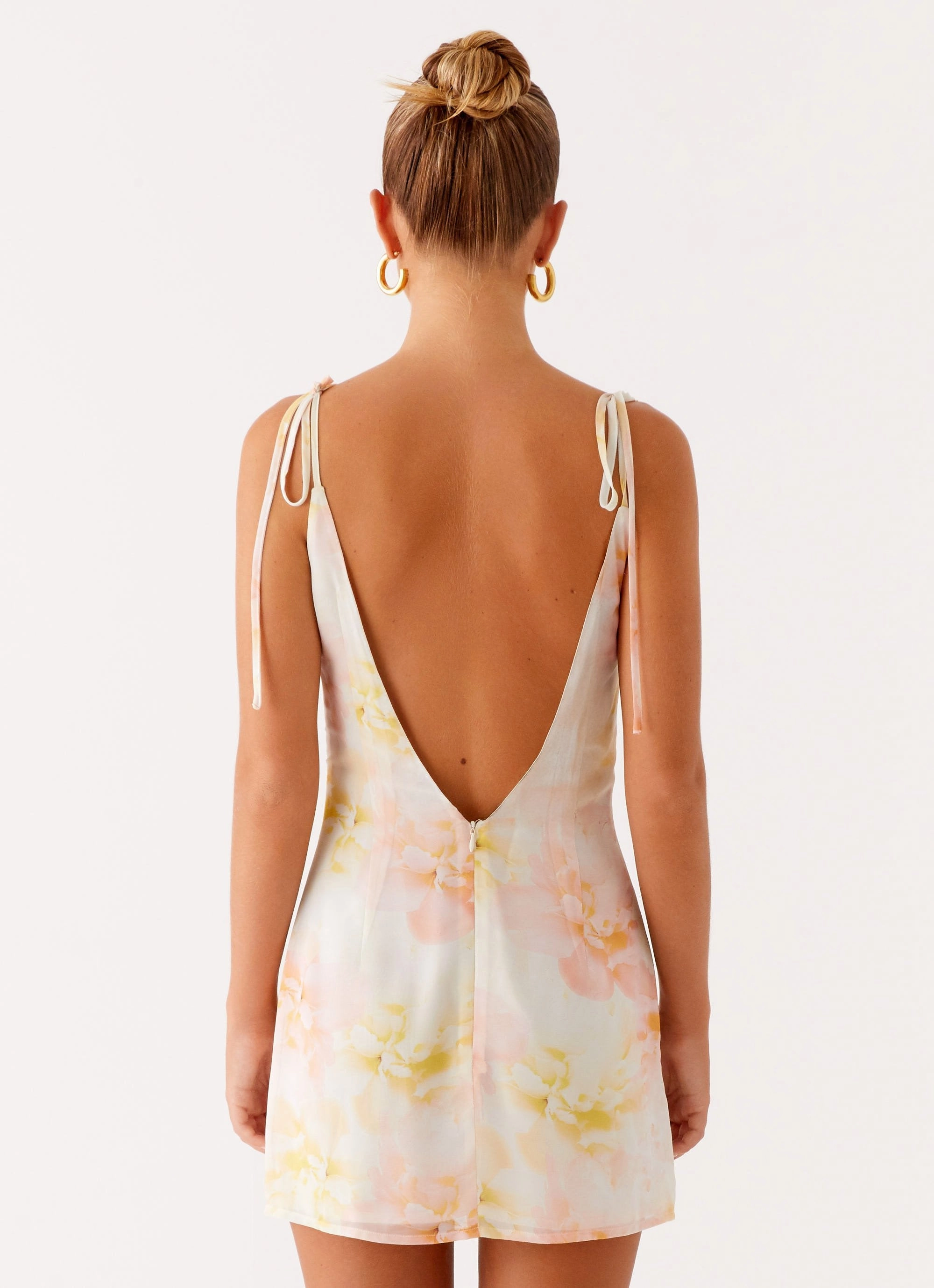 Alden Mini Dress - Floral Print All Gender Fit Wedding guest