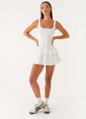 Aleena Mini Dress - White One-Shoulder