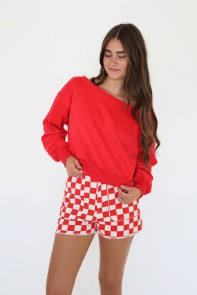 Casual Pullover Alina Crop Sweatshirt